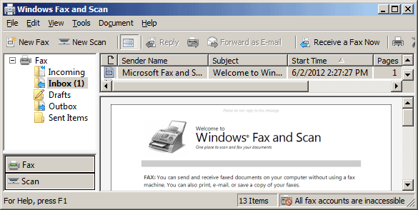 win 10 fax and scan