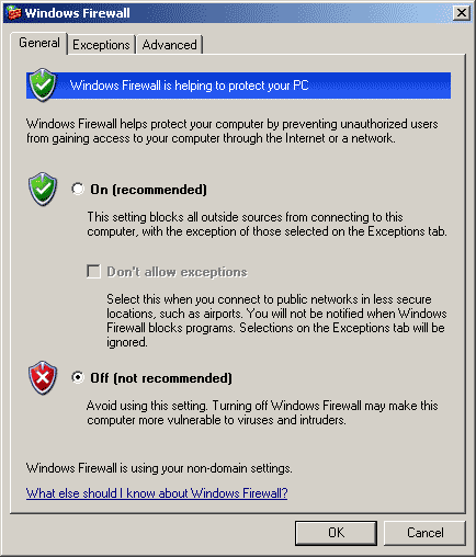 Configuring Windows XP Firewall, Support