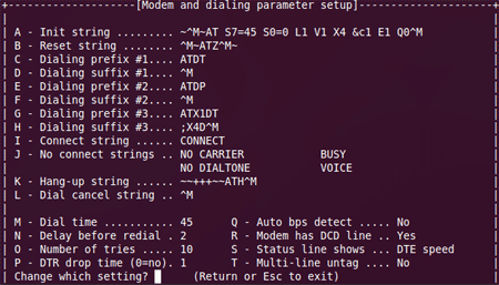 minicom configuration