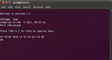 minicom example